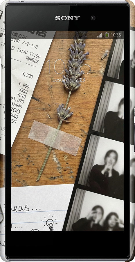 3D пластиковый матовый чехол Aesthetic Scrapbook Collage для Sony Xperia Z1 C6902 - 6773m-38 изображение 