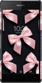 3D пластиковый матовый чехол Coquette Ribbons Dark Coquette для Sony Xperia Z2 D6502/D6503 - 6767m-43 изображение 