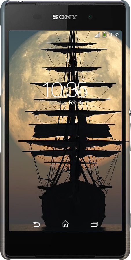 3D пластиковый матовый чехол Корабль для Sony Xperia Z2 D6502/D6503 - 5998m-43 изображение 