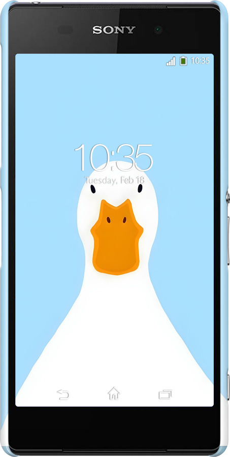 3D пластиковый матовый чехол Гусь для Sony Xperia Z2 D6502/D6503 - 6350m-43 изображение 