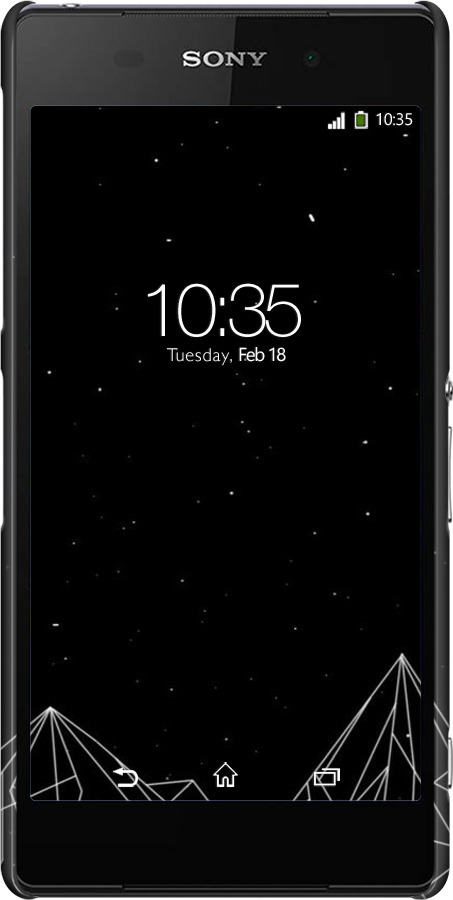 3D пластиковый матовый чехол Черно белые абстрактные горы для Sony Xperia Z2 D6502/D6503 - 6437m-43 изображение 