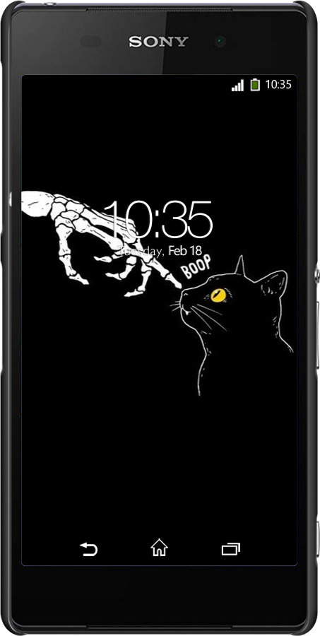 3D пластиковый матовый чехол Кошка для Sony Xperia Z2 D6502/D6503 - 6505m-43 изображение 