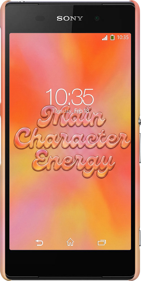 3D пластиковый матовый чехол Aura Gradient Main Character Energy Aesthetic Y2K для Sony Xperia Z2 D6502/D6503 - 6783m-43 изображение 