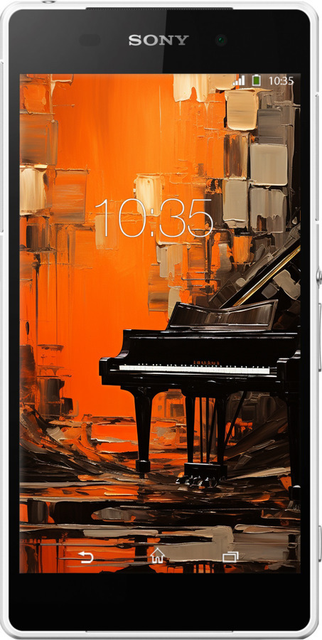 Силіконовий чехол Чохол для телефону Помаранчевий Рояль для Sony Xperia Z2 D6502/D6503 - 5937u-43 изображение 