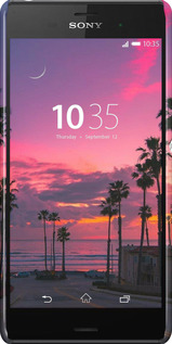 3D пластиковый глянцевый чехол Пальмы для Sony Xperia Z3 dual D6633 - 5873c-59 изображение 