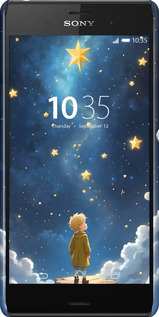 3D пластиковый глянцевый чехол Маленький принц для Sony Xperia Z3 dual D6633 - 6326c-59 изображение 