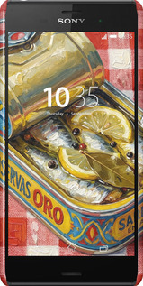 3D пластиковый глянцевый чехол Vintage Sardine Tin Phone для Sony Xperia Z3 dual D6633 - 6772c-59 изображение 