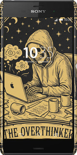 3D пластиковый глянцевый чехол The Overthinker для Sony Xperia Z3 dual D6633 - 6774c-59 изображение 