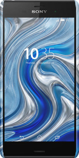 3D пластиковый глянцевый чехол Liquid Chrome для Sony Xperia Z3 D6603 - 6781c-58 изображение 