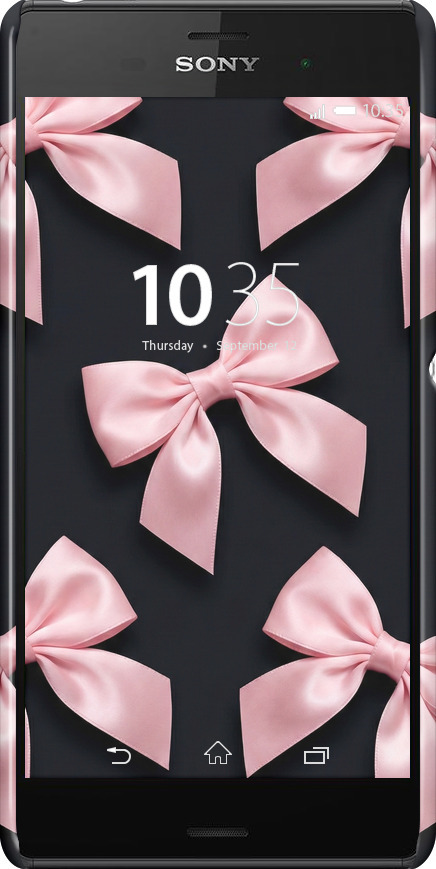 3D пластиковый глянцевый чехол Coquette Ribbons Dark Coquette для Sony Xperia Z3 dual D6633 - 6767c-59 изображение 