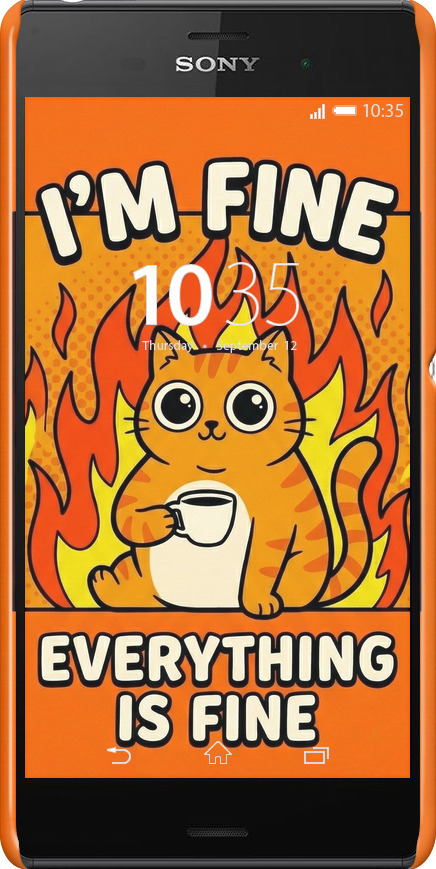 3D пластиковый глянцевый чехол Funny Cat для Sony Xperia Z3 dual D6633 - 6786c-59 изображение 