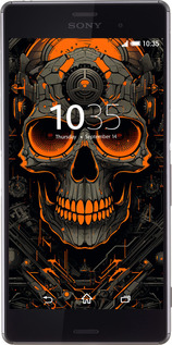 Силиконовый чехол Череп для Sony Xperia Z3 dual D6633 - 5952u-59 изображение 