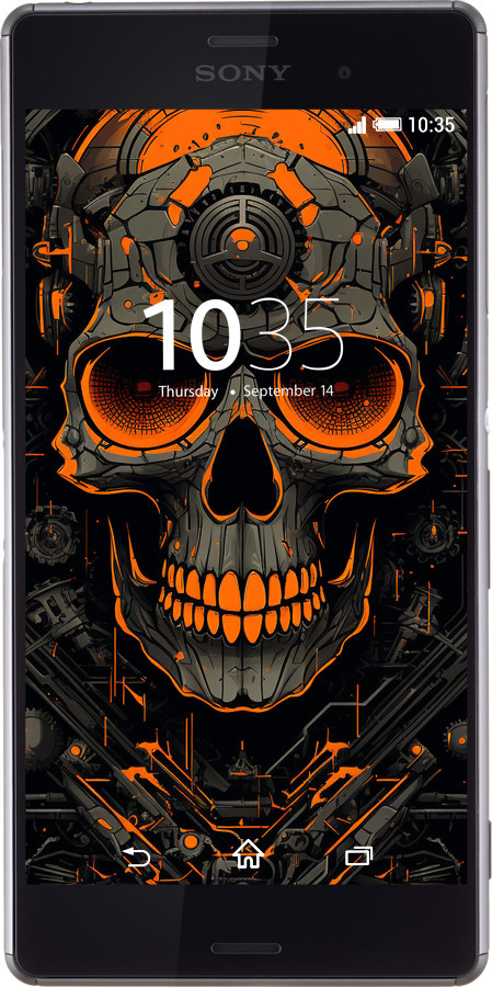 Силиконовый чехол Череп для Sony Xperia Z3 dual D6633 - 5952u-59 изображение 