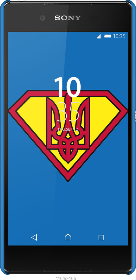 3D пластиковый матовый чехол Супер Тризуб для Sony Xperia Z3+ Dual E6533 - 1164m-165 изображение 