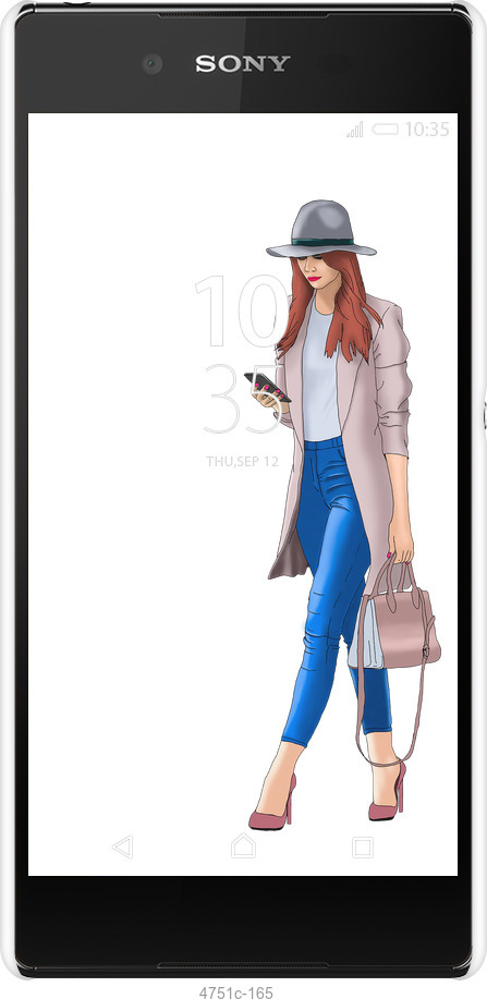 3D пластиковий глянцевий чехол Дівчинка 1 для Sony Xperia Z3+ Dual E6533 - 4751c-165 изображение 