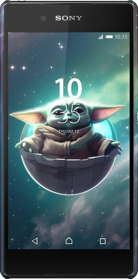 3D пластиковый глянцевый чехол Малышь йода для Sony Xperia Z3+ Dual E6533 - 6294c-165 изображение 