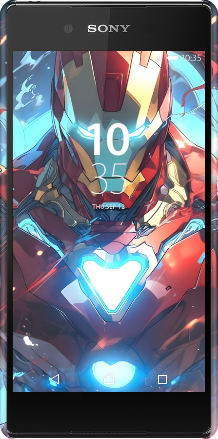 3D пластиковий матовий чехол Железный человек для Sony Xperia Z3+ Dual E6533 - 6372m-165 изображение 