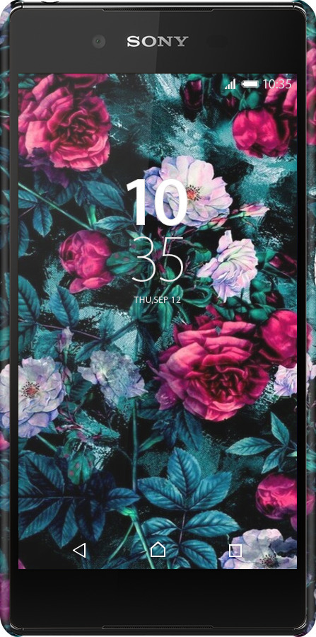 3D пластиковый матовый чехол Сад и розы для Sony Xperia Z3+ Dual E6533 - 6483m-165 изображение 
