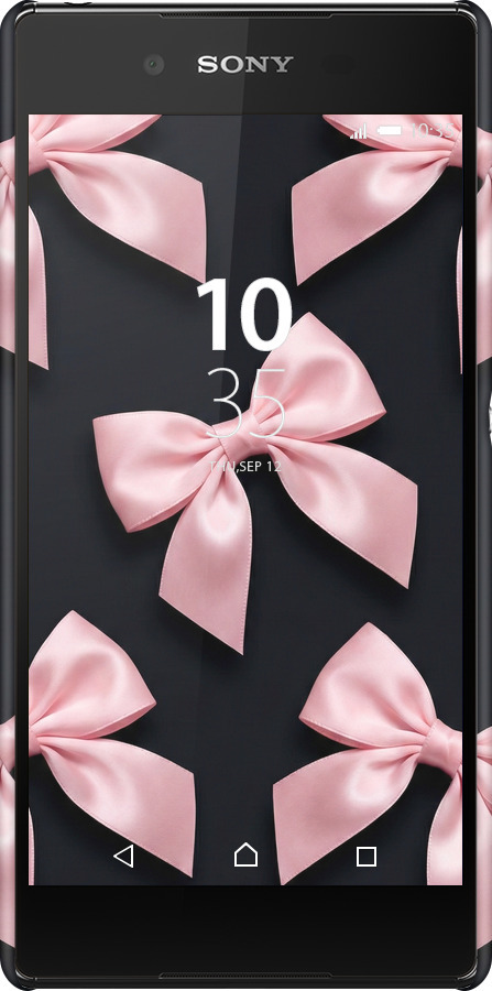 3D пластиковый глянцевый чехол Coquette Ribbons Dark Coquette для Sony Xperia Z3+ Dual E6533 - 6767c-165 изображение 