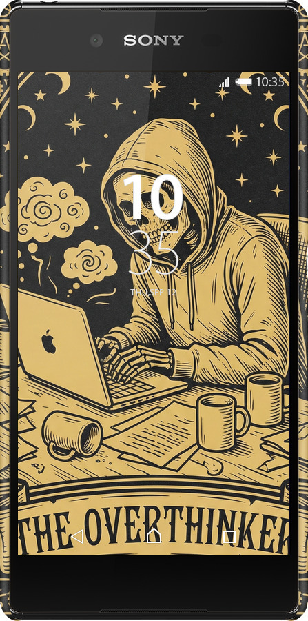 3D пластиковий матовий чехол The Overthinker для Sony Xperia Z3+ Dual E6533 - 6774m-165 изображение 