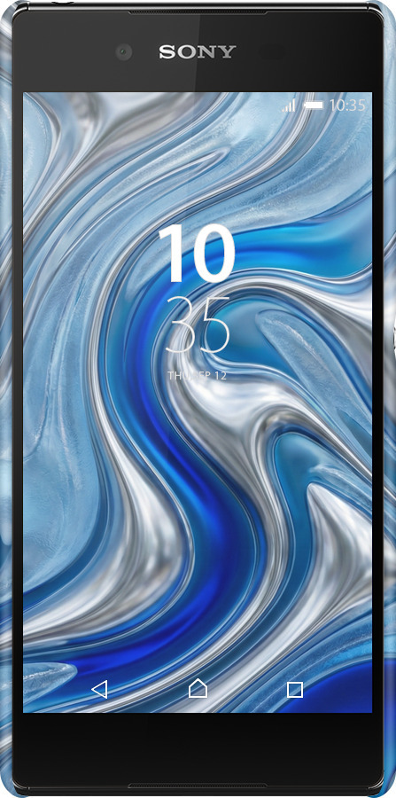 3D пластиковый глянцевый чехол Liquid Chrome для Sony Xperia Z3+ Dual E6533 - 6781c-165 изображение 