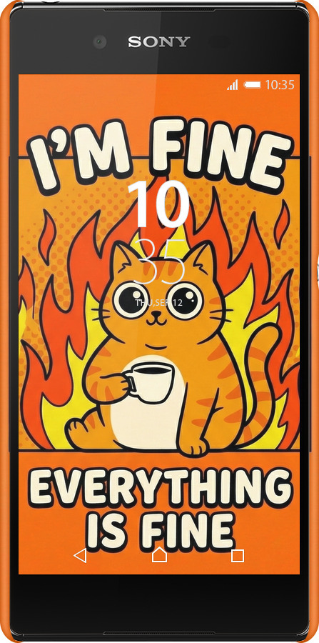 3D пластиковый матовый чехол Funny Cat для Sony Xperia Z3+ Dual E6533 - 6786m-165 изображение 