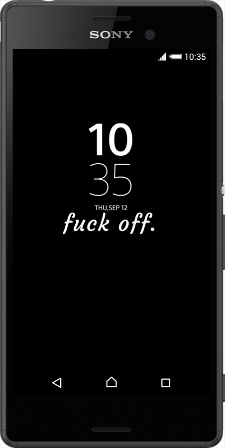 Силиконовый чехол Fuck off для Sony Xperia Z3+ Dual E6533 - 4731u-165 изображение 