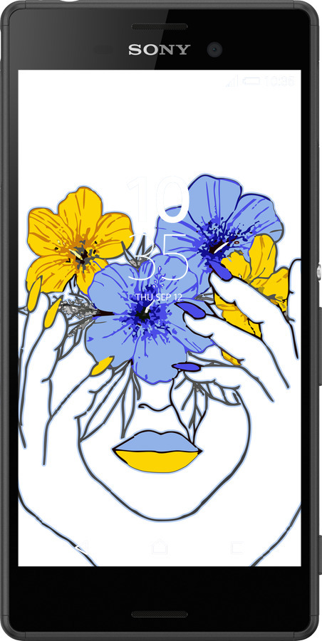 Силиконовый чехол Девушка v4 для Sony Xperia Z3+ Dual E6533 - 5276u-165 изображение 