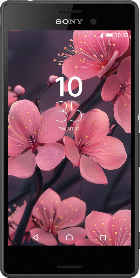 Силіконовий чехол Пурпурова сакура для Sony Xperia Z3+ Dual E6533 - 6075u-165 изображение 