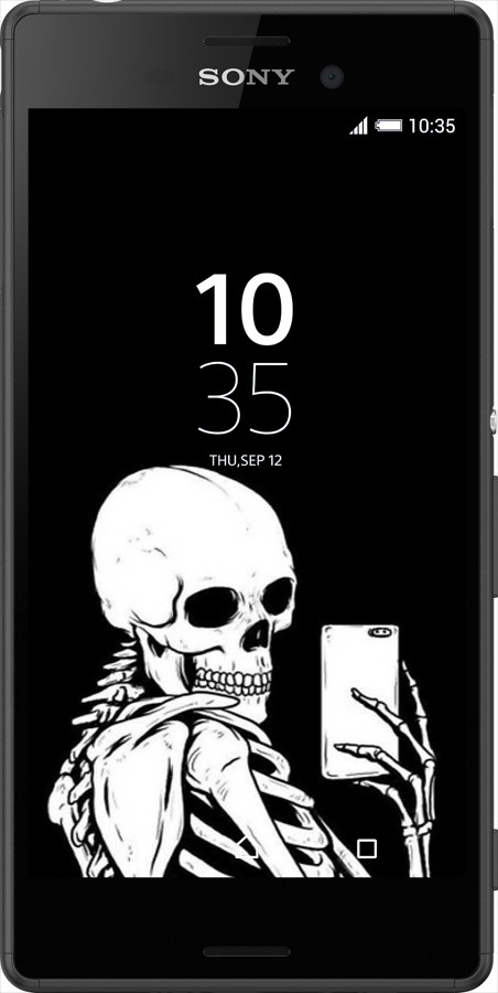 Силіконовий чехол Скелет робить Selfie для Sony Xperia Z3+ Dual E6533 - 6535u-165 изображение 