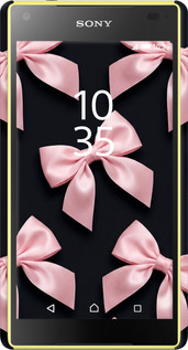 3D пластиковый глянцевый чехол Coquette Ribbons Dark Coquette для Sony Xperia Z5 Compact E5823 - 6767c-322 изображение 
