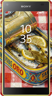 3D пластиковый глянцевый чехол Vintage Sardine Tin Phone для Sony Xperia Z5 Compact E5823 - 6772c-322 изображение 