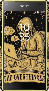 3D пластиковый глянцевый чехол The Overthinker для Sony Xperia Z5 Compact E5823 - 6774c-322 изображение 