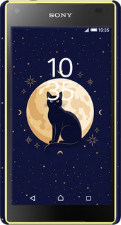 3D пластиковый глянцевый чехол Cute Cat Celestial/Witchy для Sony Xperia Z5 Compact E5823 - 6787c-322 изображение 