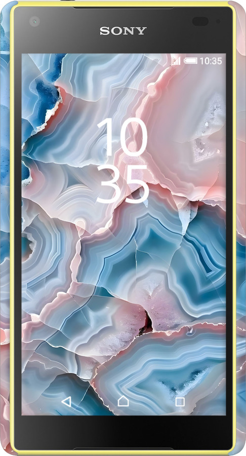 3D пластиковый глянцевый чехол Мрамор для Sony Xperia Z5 Compact E5823 - 6306c-322 изображение 
