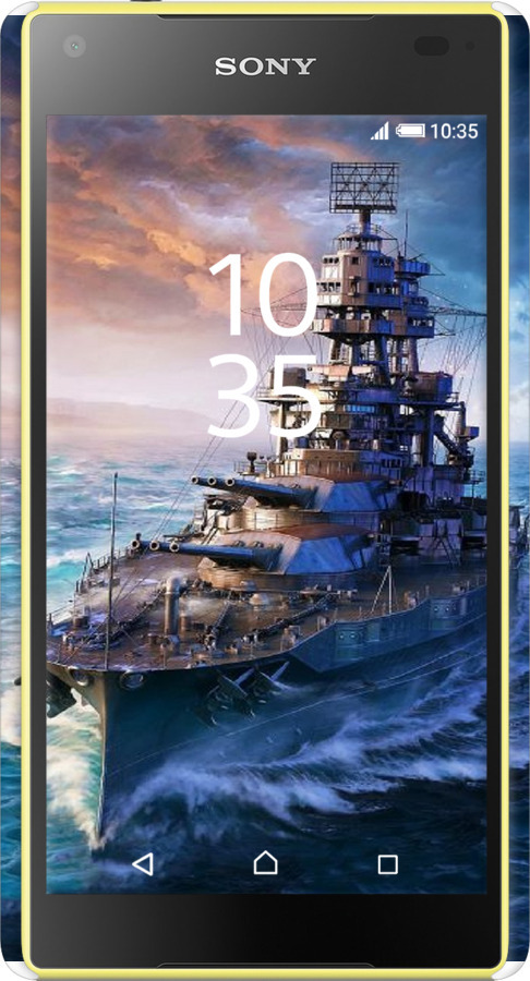 3D пластиковый глянцевый чехол Военный корабль, world of tanks, wargaming для Sony Xperia Z5 Compact E5823 - 6461c-322 изображение 