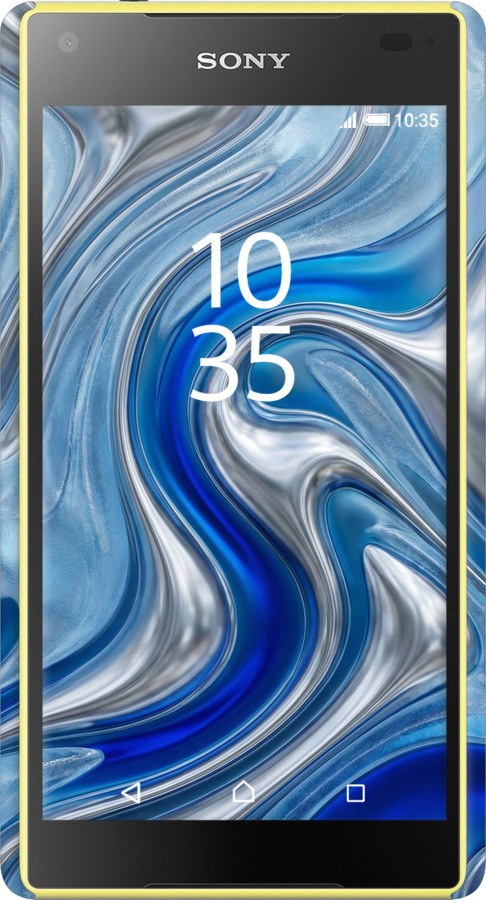 3D пластиковый глянцевый чехол Liquid Chrome для Sony Xperia Z5 Compact E5823 - 6781c-322 изображение 