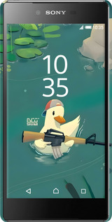 3D пластиковий матовий чехол Каченя з автоматом для Sony Xperia Z5 Premium E6883 - 6356m-345 изображение 