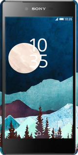3D пластиковий матовий чехол Гірська ідилія нічний краєвид для Sony Xperia Z5 Premium E6883 - 6488m-345 изображение 