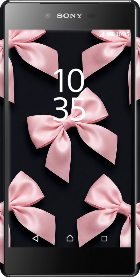 3D пластиковый глянцевый чехол Coquette Ribbons Dark Coquette для Sony Xperia Z5 Premium E6883 - 6767c-345 изображение 