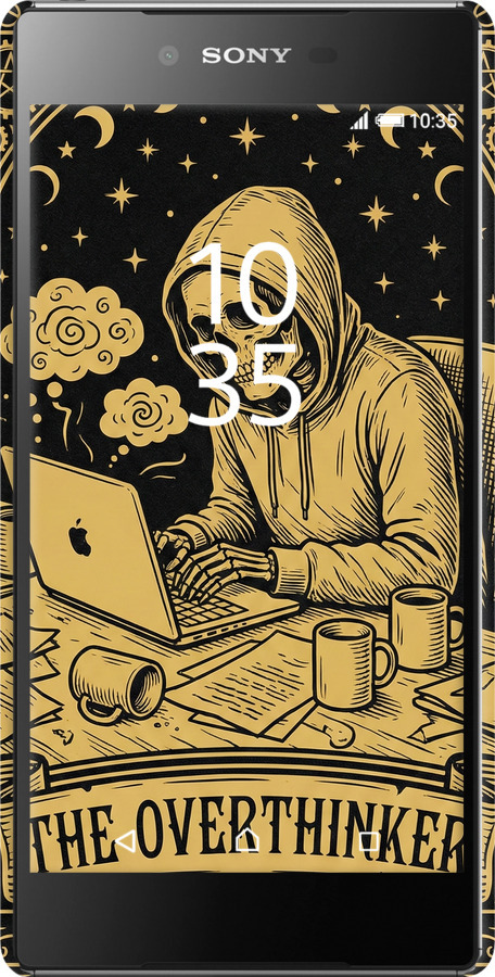 3D пластиковий глянцевий чехол The Overthinker для Sony Xperia Z5 Premium E6883 - 6774c-345 изображение 