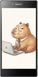 2D пластиковый чехол Funny Capybara CEO Working для Sony Xperia Z5 Premium E6883 - 6777t-345 изображение 