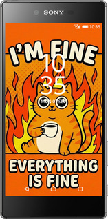 2D пластиковый чехол Funny Cat для Sony Xperia Z5 Premium E6883 - 6786t-345 изображение 