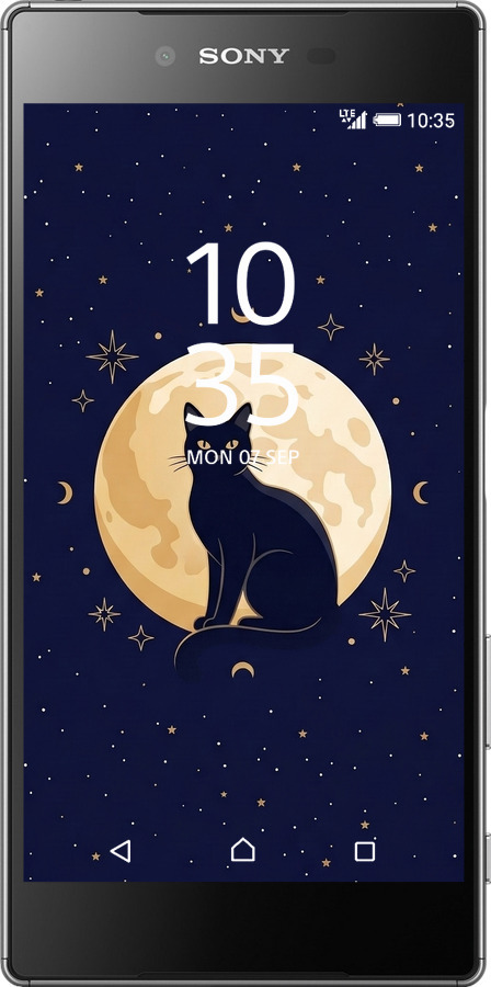 2D пластиковый чехол Cute Cat Celestial/Witchy для Sony Xperia Z5 Premium E6883 - 6787t-345 изображение 