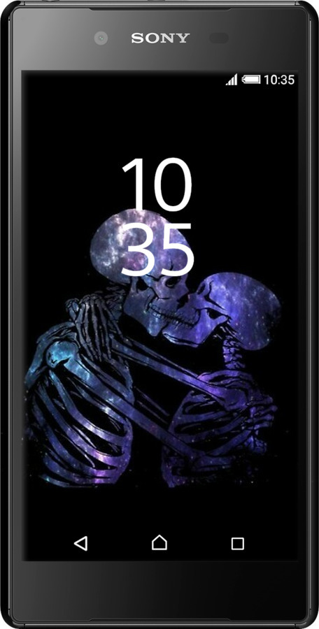3D пластиковый матовый чехол С изображением скелета для Sony Xperia Z5 E6633 - 6537m-274 изображение 