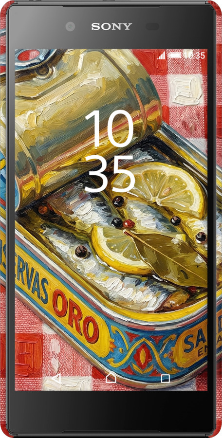 3D пластиковый матовый чехол Vintage Sardine Tin Phone для Sony Xperia Z5 E6633 - 6772m-274 изображение 