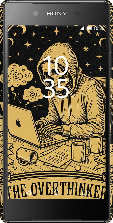 3D пластиковий матовий чехол The Overthinker для Sony Xperia Z5 E6633 - 6774m-274 изображение 