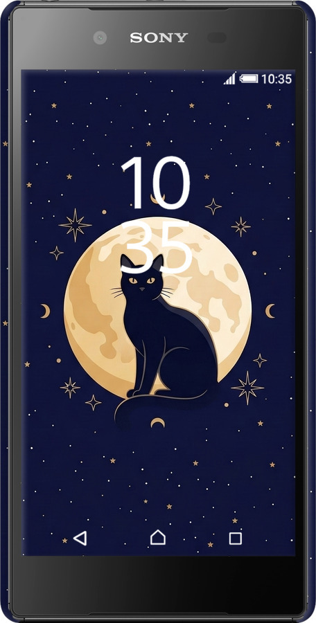 3D пластиковый матовый чехол Cute Cat Celestial/Witchy для Sony Xperia Z5 E6633 - 6787m-274 изображение 
