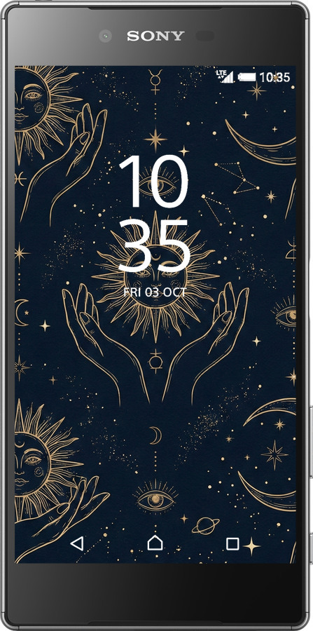 Силіконовий чехол Celestial Harmony: Sun & Moon Gold Mystic Pattern для Sony Xperia Z5 E6633 - 6778u-274 изображение 