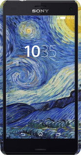 3D пластиковий глянцевий чехол «Зоряна ніч» Вінсента Ван Гога для Sony Xperia Z3 Compact D5803 - 6433c-277 изображение 